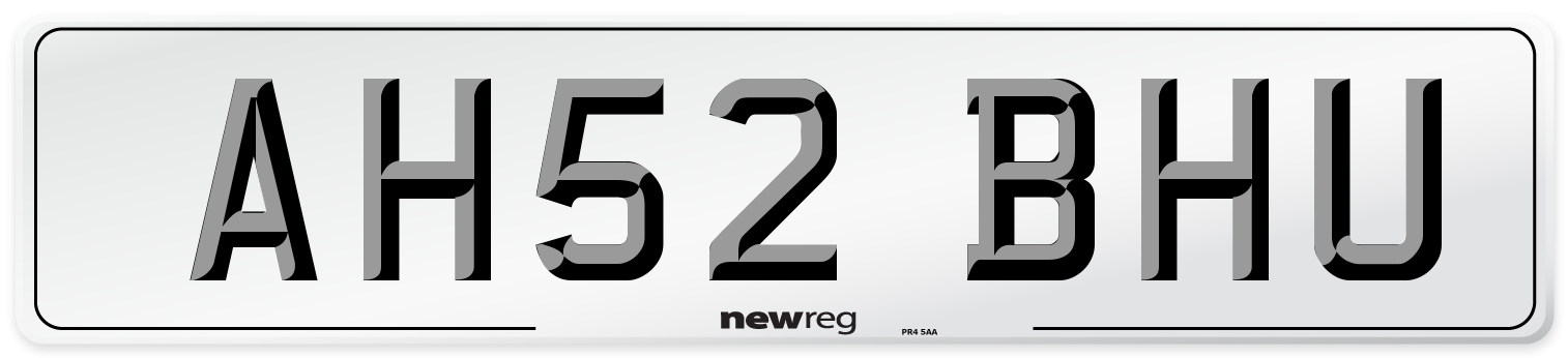 AH52 BHU Number Plate from New Reg